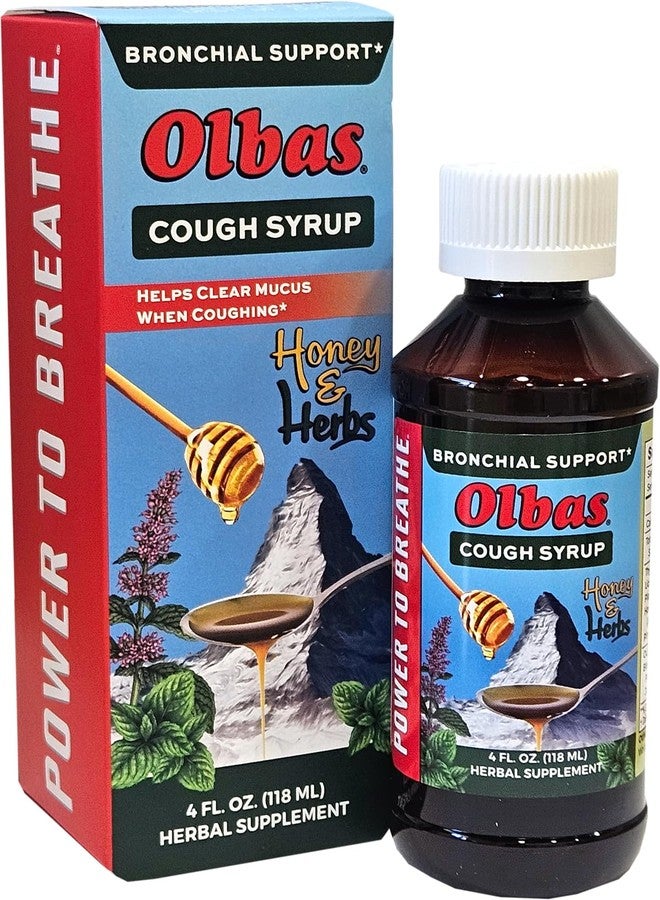 أولباس شراب أولباس للسعال، عبوة واحدة (120 مل)، تركيبة أعشاب وعسل مهدئة للسعال، يدعم صحة الرئتين ويخفف التهاب الشعب الهوائية، شراب سعال طبيعي للأطفال والكبار - Image 1